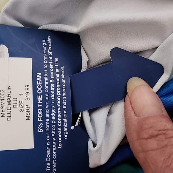 5 Fin Sun Scarf Blue Marlin - Picture 5 of 6